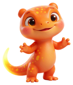 Fizz, a baby salamander